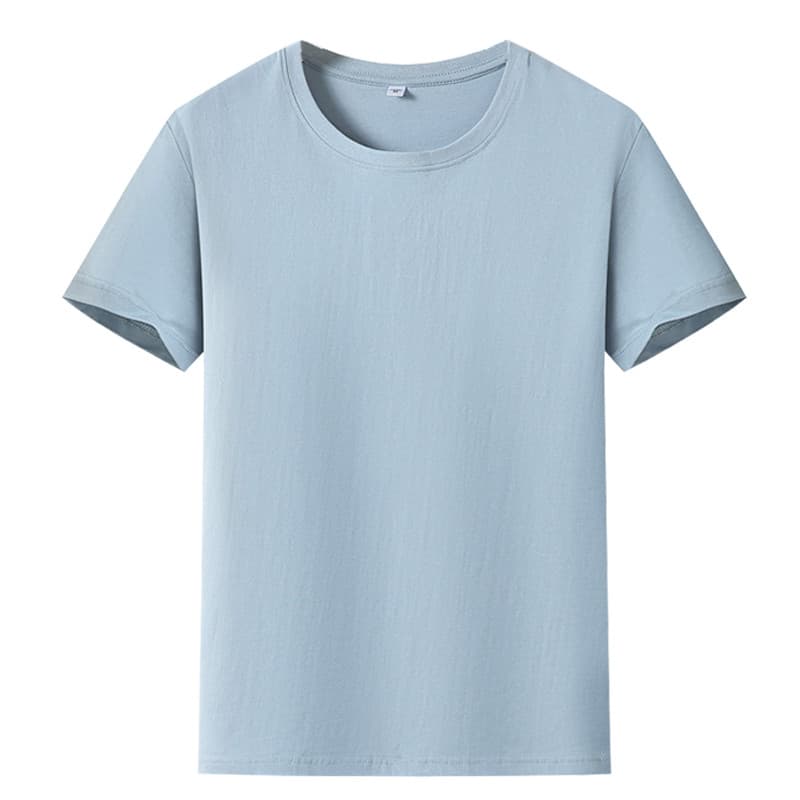 Camiseta de manga curta de algodão puro verão camisa de fundo masculina de algodão meia manga roupas superiores masculin