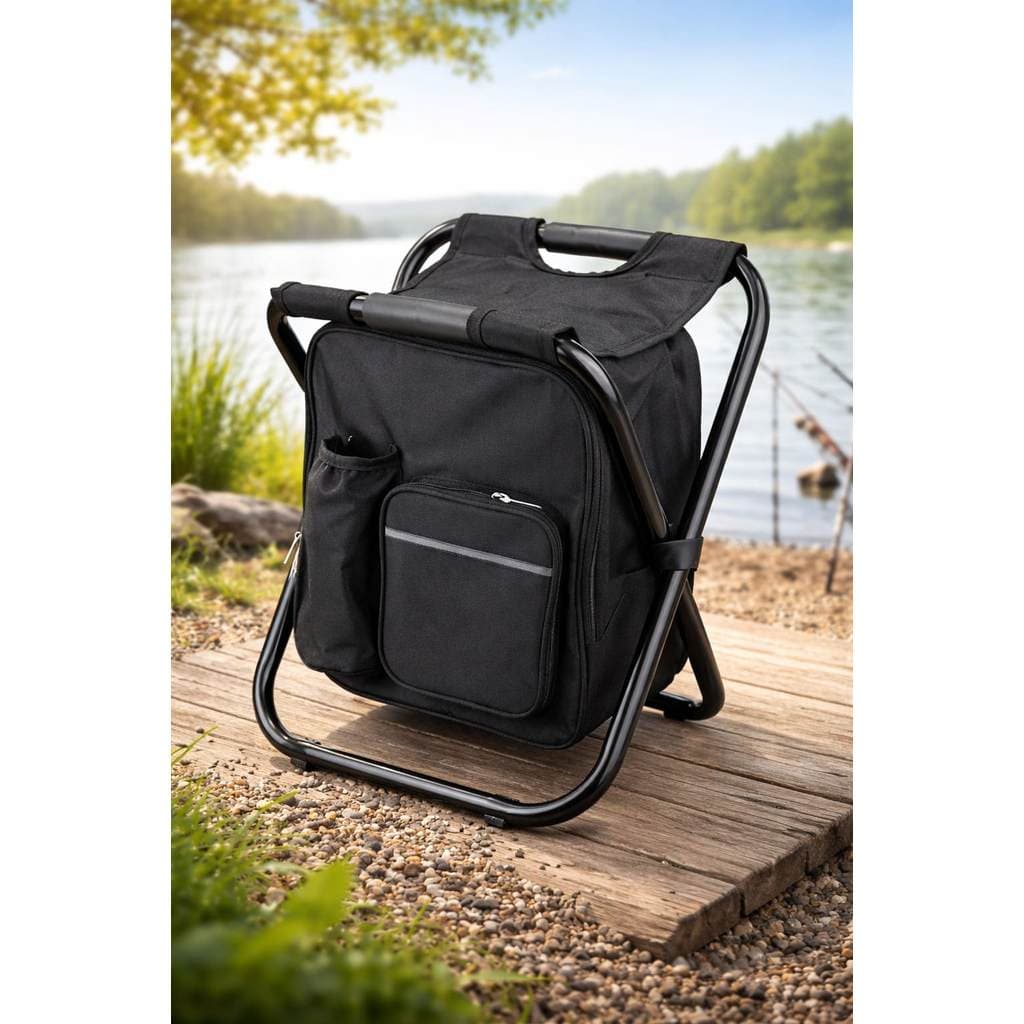 Mochila Térmica 25L Com Banco Dobrável Cooler Pesca Praia Camping Viagem