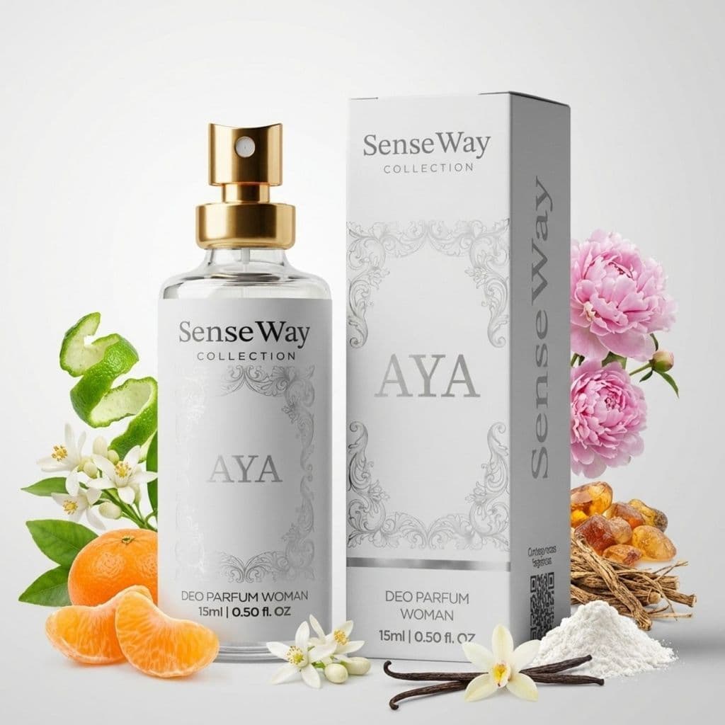 Deo Colônia Perfume Aya Feminino 15ml Perfume Floral Amadeirado Almiscarado