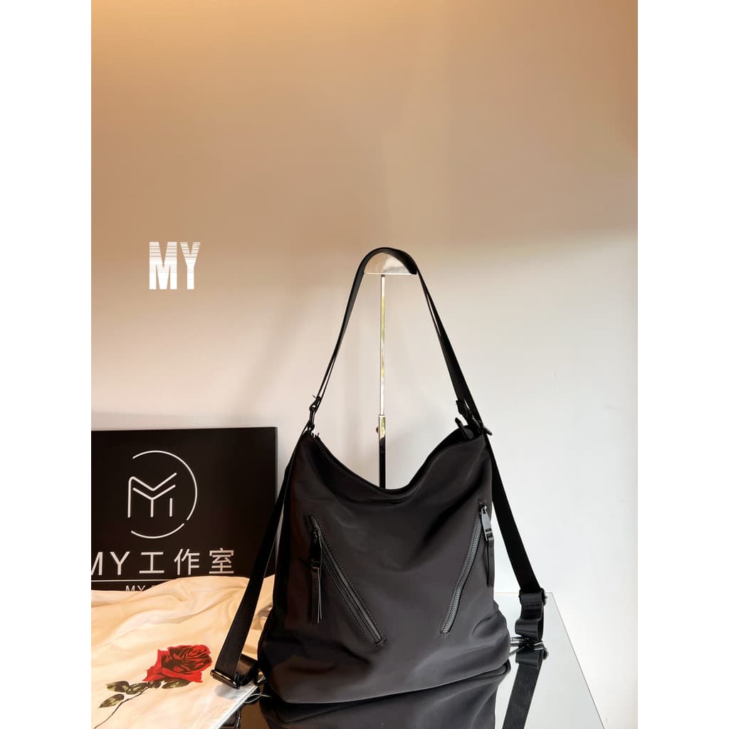 Minha mochila multifuncional portátil de um ombro Diagonal mochila deformada Casual sacola textura de grande capacidade