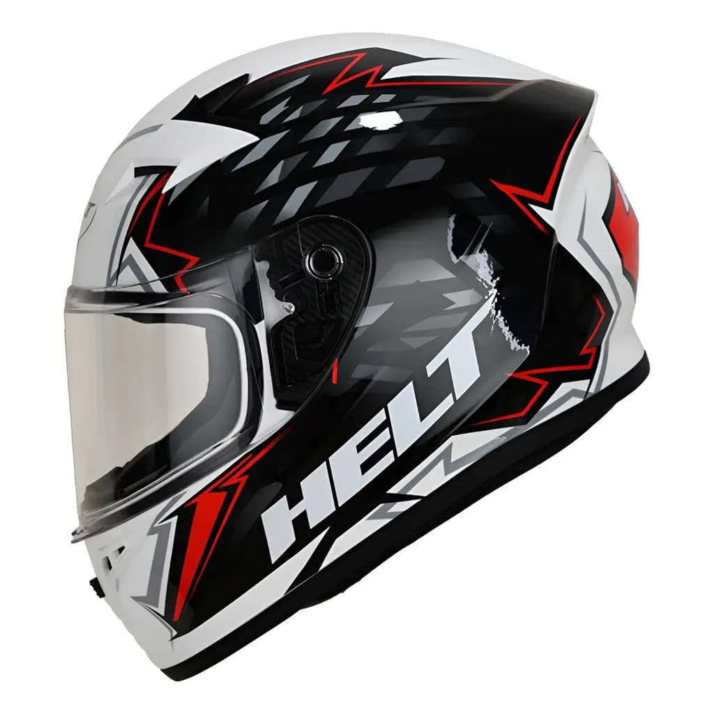 Capacete Helt Fechado Street Polar Race Brake Preto Branco