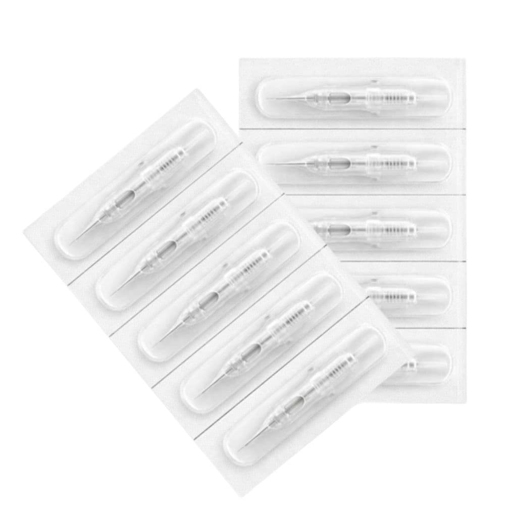 10 Agulhas Easy Click Universal 1 Ponta 0.35mm - Crystal Click Haut