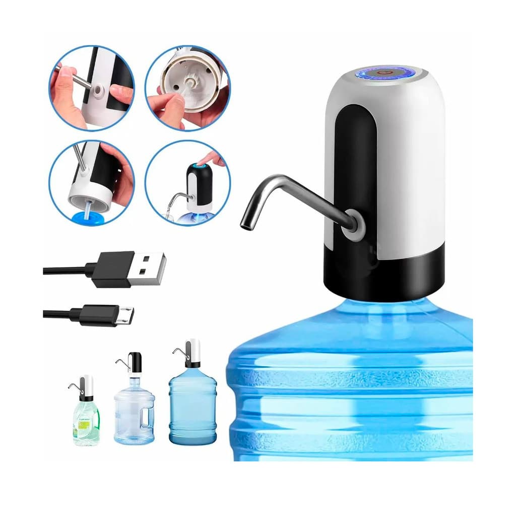 Bomba Elétrica Recarregável  USb Para Galão Água 5/10/20L