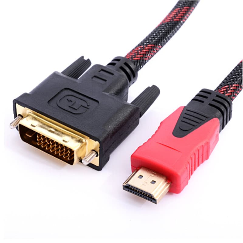 Vermelho preto Net hdmi para dvi cabo dvi para hdmi cabo hdmi para dvi cabo 1.5m promoção consumíveis de computador