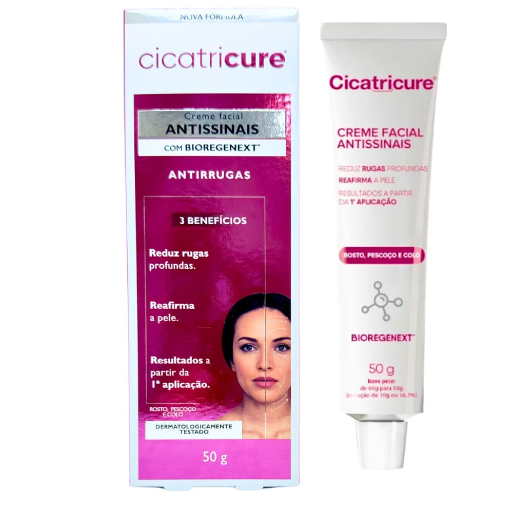 Creme Facial Antissinais Antiidade Para Linhas de Expressão 50g
