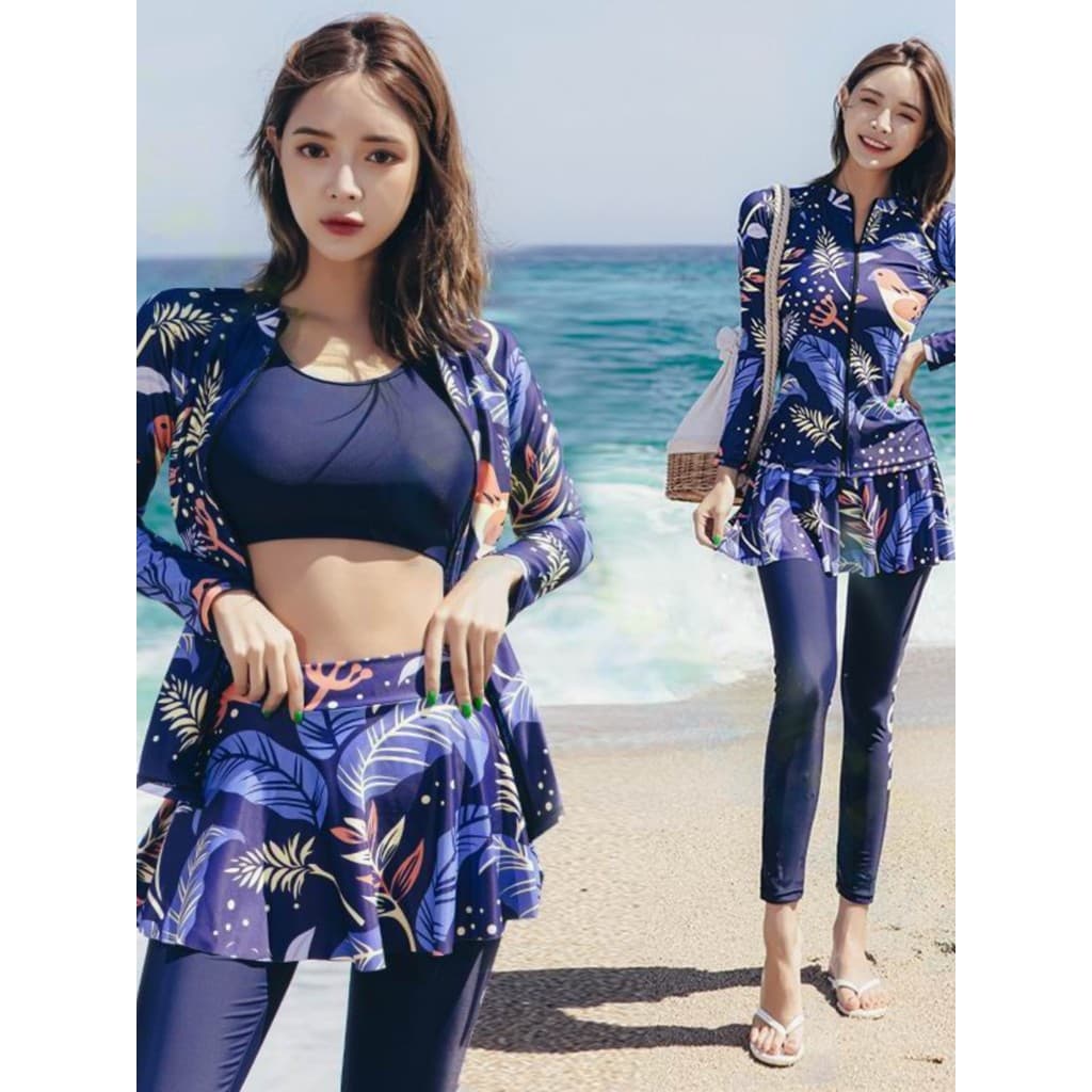 Split maiô feminino maiô surf terno maiô mergulho manga comprida protetor solar conservador mais magro olhar primavera q