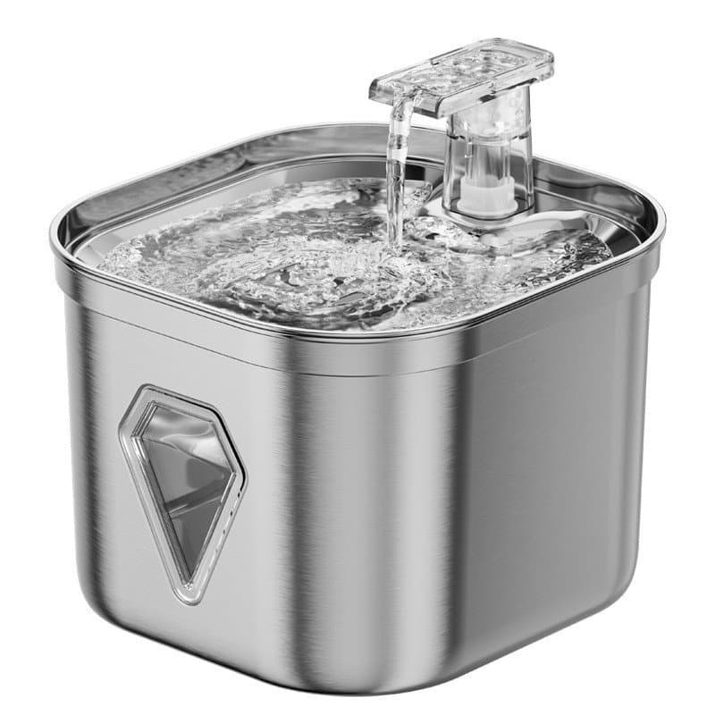 Dispensador de água para gatos em aço inoxidável, fonte automática circulante para gatos, suprimentos para animais de es