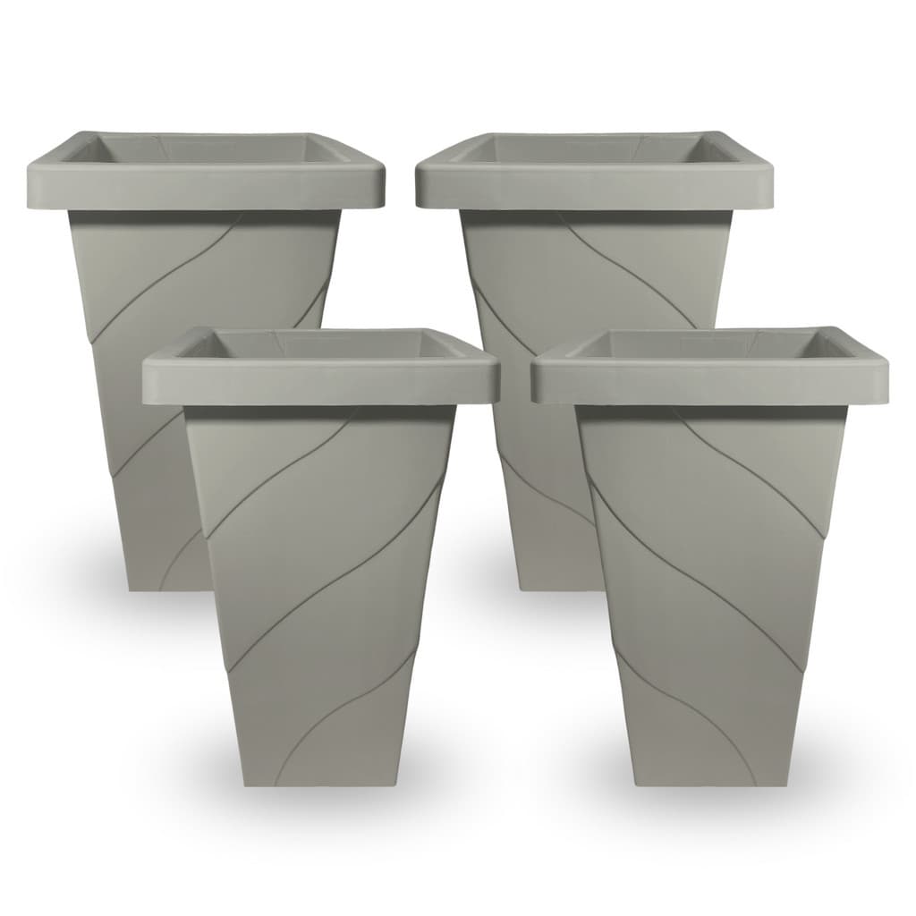 Kit 4 Vasos Coluna Para Flores e Plantas Vaso Decorativo Jardim 13 Litros