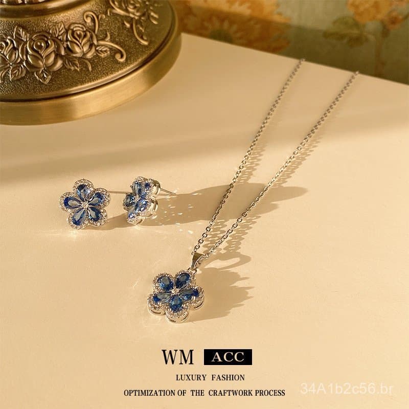 Brincos de Flor de Zircônia com Agulha de Prata, Nova Coleção de Inverno 2024, Brincos Modernos e com Personalidade, Est