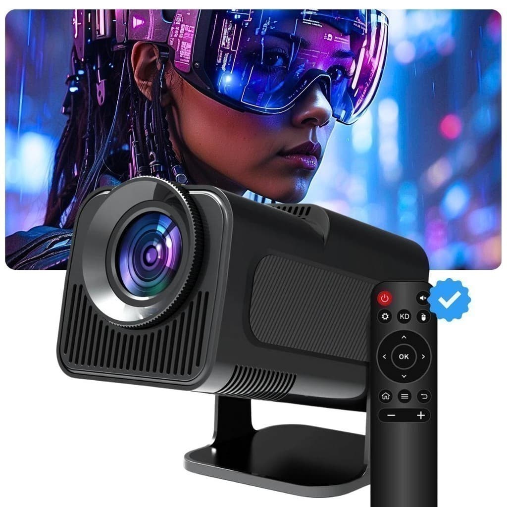 Projetor HY320 Portátil Android 11 WiFi 5G 4K 10000 Lúmens Tela 150 Polegadas LED