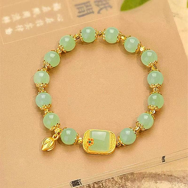 Nova luz chinesa luxo nicho Design cubo açúcar lótus frisado pulseira feminina requintado namoradas pulseira contas de t