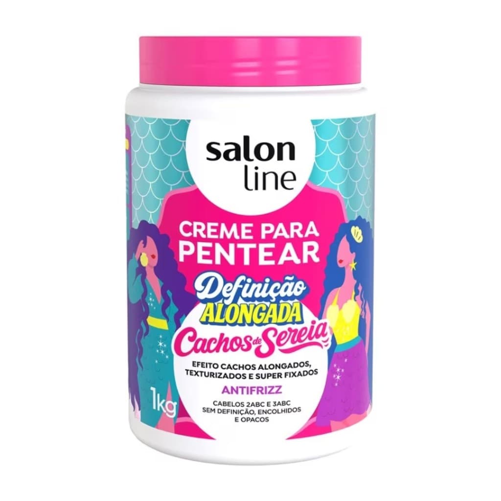 CREME PARA PENTEAR DEFINIÇÃO ALONGADA CACHOS DE SEREIA SALON LINE 1KG