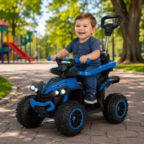 Quadriciclo Eletrico Infantil Pimpi Veiculo Eletronico Flash Wheels Azul