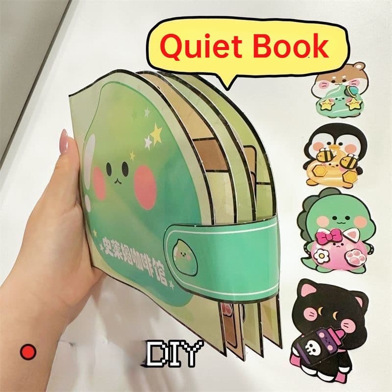 Lindo Livro De Lodo Silencioso Kuromi Cinnamoroll Papel De Canela Doll Waffles Food Dollhouse Bonecas Kids Make Up Stick