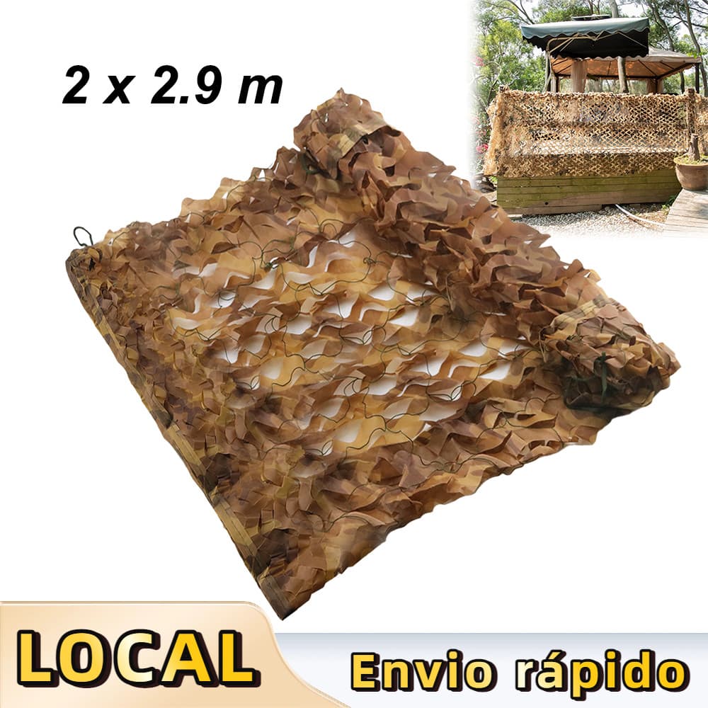 2 x 2,9 m Deserto rede de camuflagem,capa de proteção de caça,para acampamento, caça militar,tiro,capas de carro