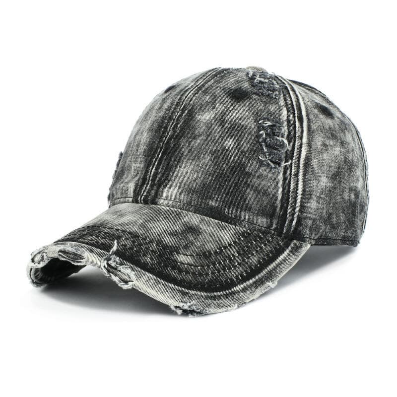 Boné Trucker Feminino Fashion Unissex em Denim Vintage, Bonés de Beisebol Ajustáveis, Boné Snapback Lavado, Boné Hip-Hop