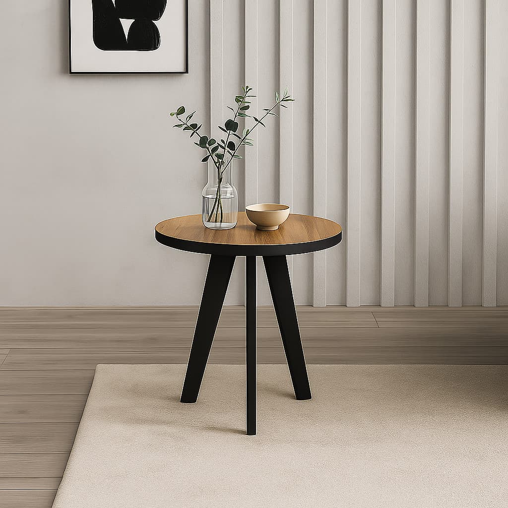 Mesa de Apoio Pé Palito 30cm – Centro, Lateral ou Cabeceira em Madeira Maciça