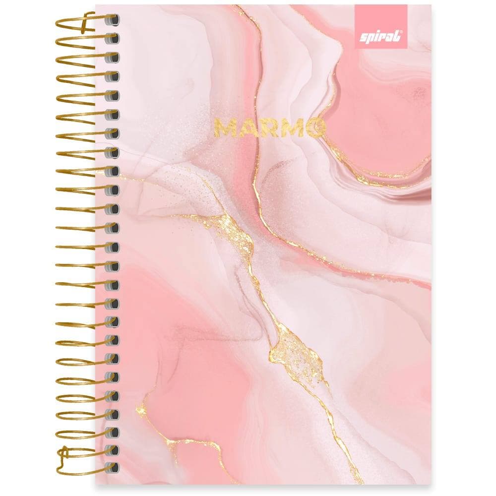 Caderno 1/4 capa dura espiral 160 folhas Marmo Spiral 1 UN