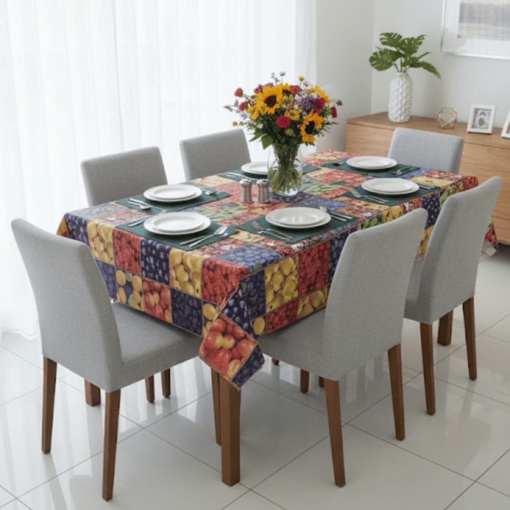 Toalha De Mesa Térmica Impermeável Para 4,6,8 e 10 Lugares Cozinha Elegante