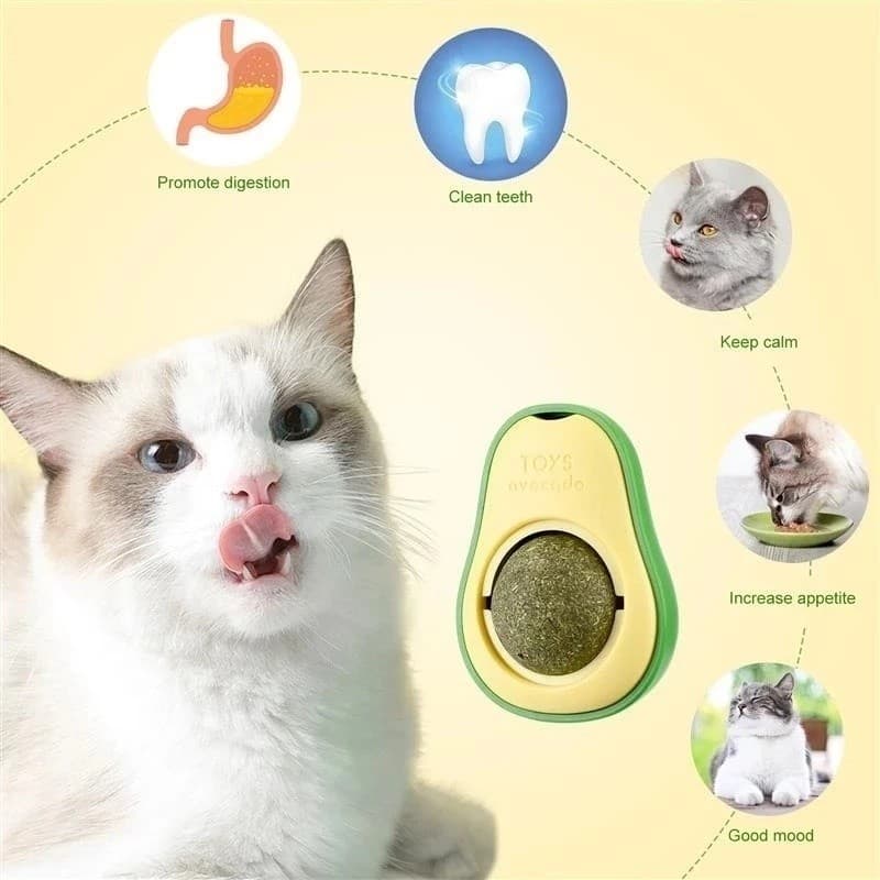 Brinquedo Para Gatos Abacate Com Catnip Suave Erva Gato Natural Interativo