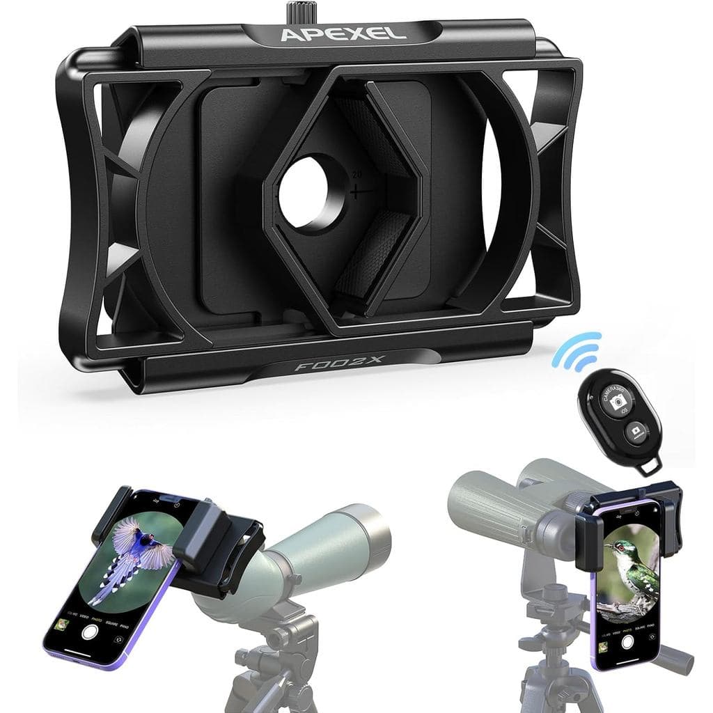 360 ° Adaptador De Telefone De Telescópio , Foto Binocular Atualizado Para Android E iPhone , Suporte De Smartphone Mono