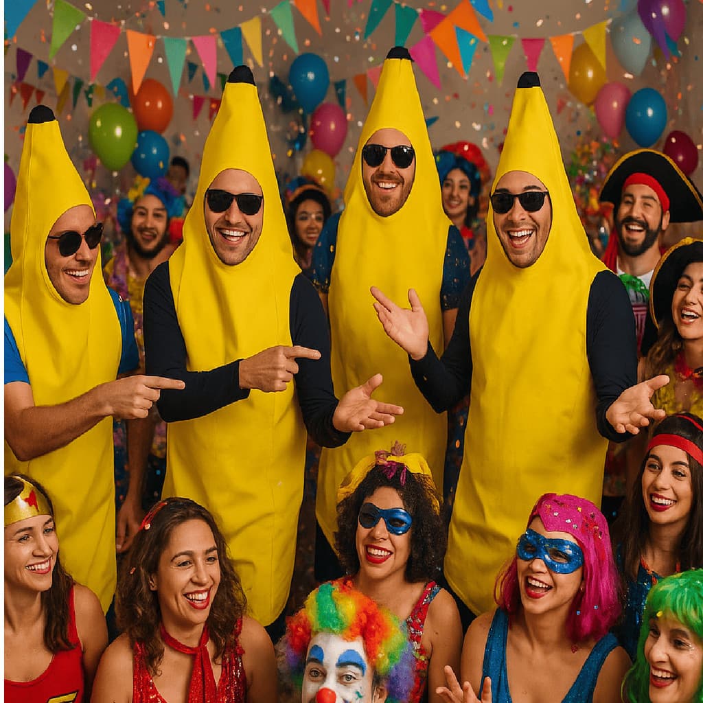 Fantasia Banana Adulto Unissex Tamanho Único Festa Aniversário Carnaval Escolar