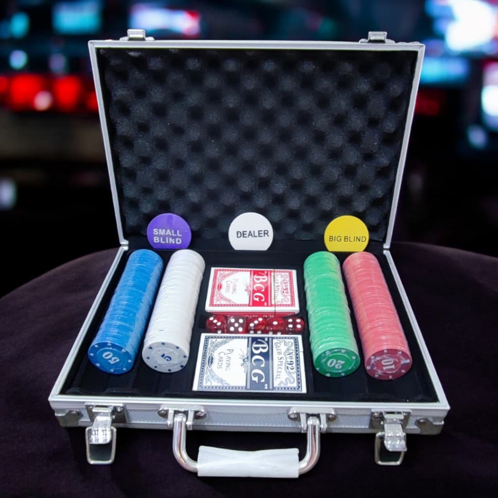 Jogo de Poker Texas 200 Fichas para Jogos de Mesa