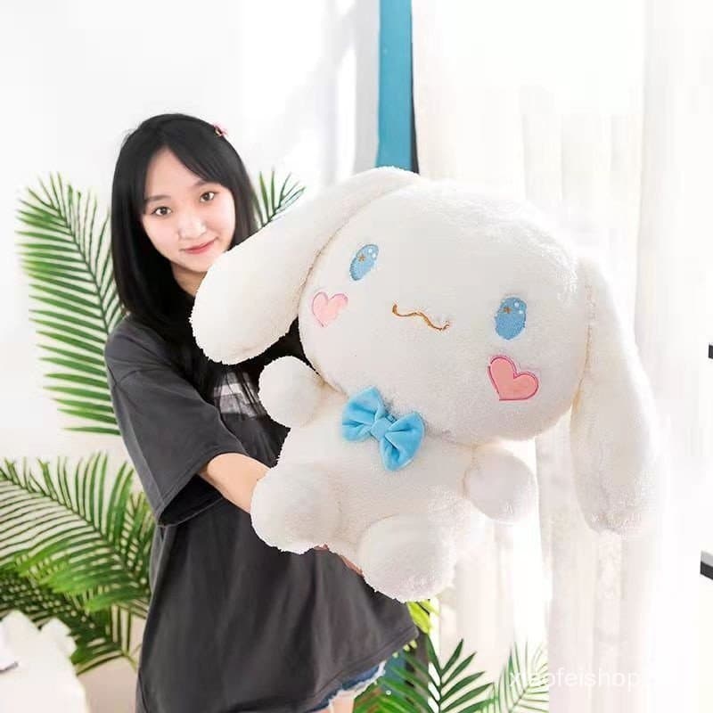 Novo estilo Sanrio Kawaii Cinnamoroll cão travesseiro brinquedo de pelúcia animal confortável boneca macia criança anive