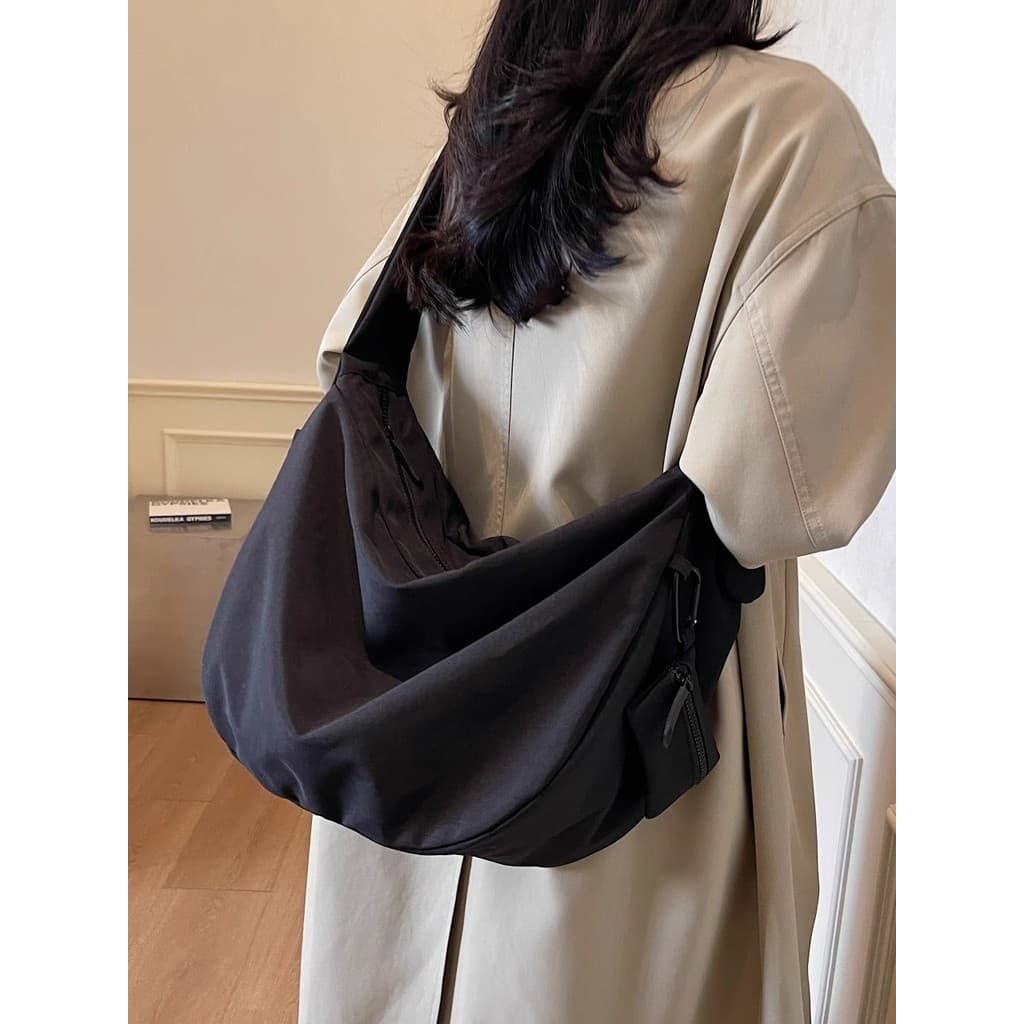 Bolsa mensageiro feminina grande capacidade 2026 novo estilo bolinho saco de lona bolsa feminina saco de pano Casual Com