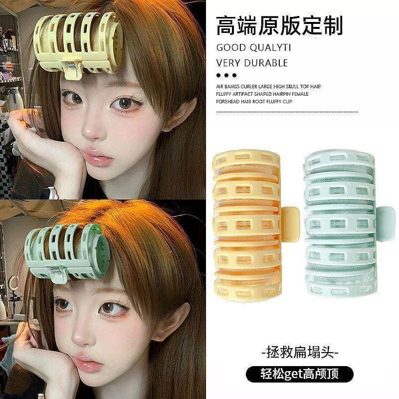 Air bangs curling tubo oito caracteres franja fofo curling cauda estilo francês estilo de cabelo curling ferro preguiços