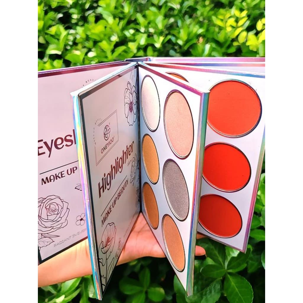 Comércio exterior transfronteiriço venda quente 45 cores livro sombra Blush alto brilho contorno integrado paleta de maq
