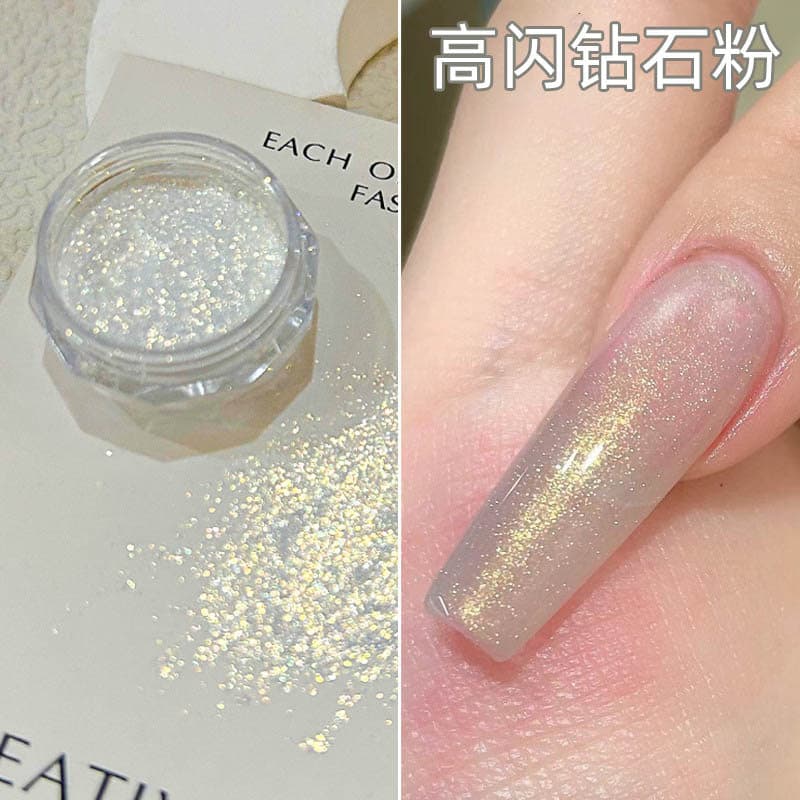Diamante estrela em pó série vidro polarizado alto brilho em pó fada nuvem brocado pó opala pó Super glitter jóias glitt