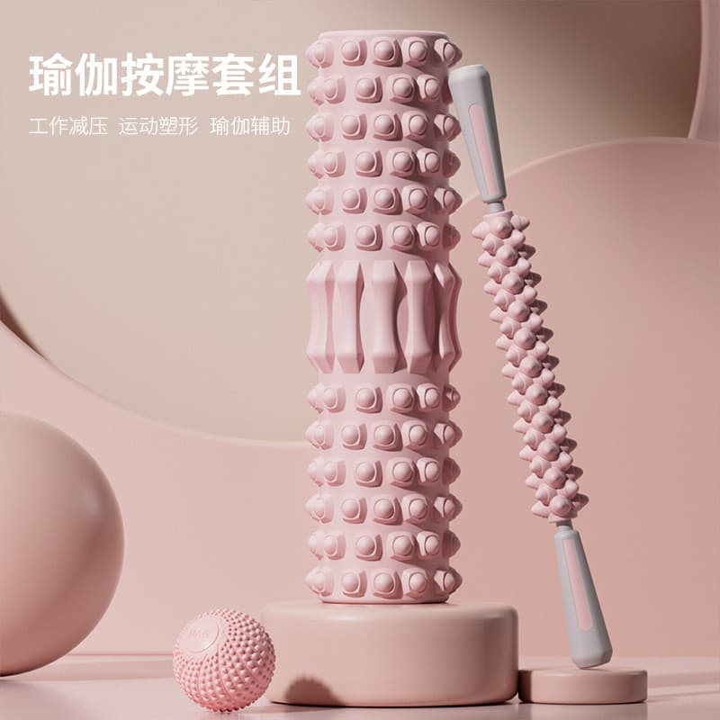 Rolo de espuma Mace Yoga coluna rolo volta muscular fáscia relaxamento massageador EVA Langyang bezerro moldar rolo