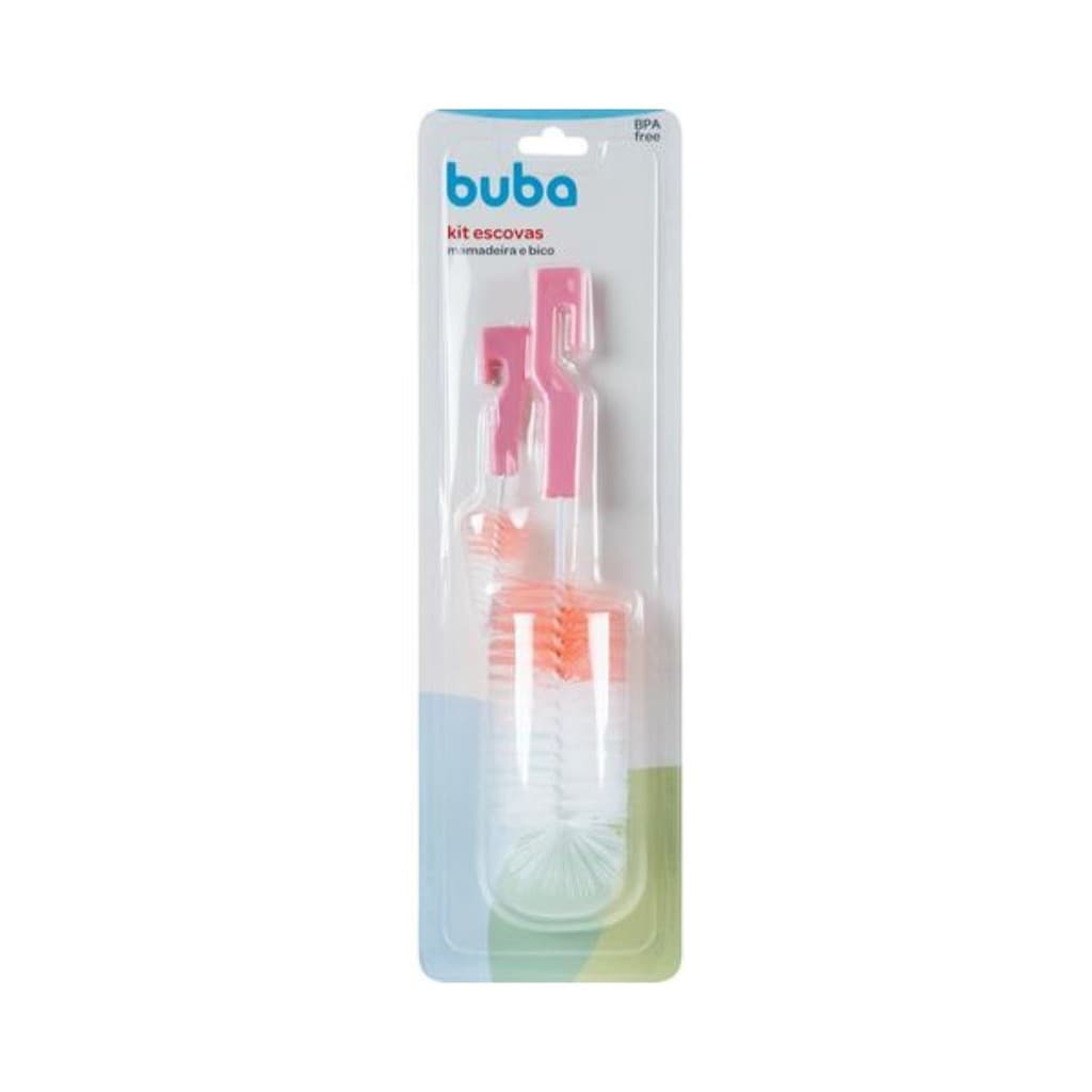 Kit Escova para Mamadeira Rosa | Buba