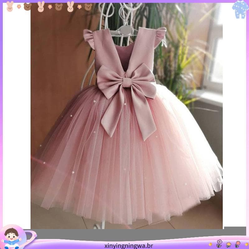 2-10 Anos Vestido De Noiva Para Meninas Princesa Roupa De Anfitrião Criança