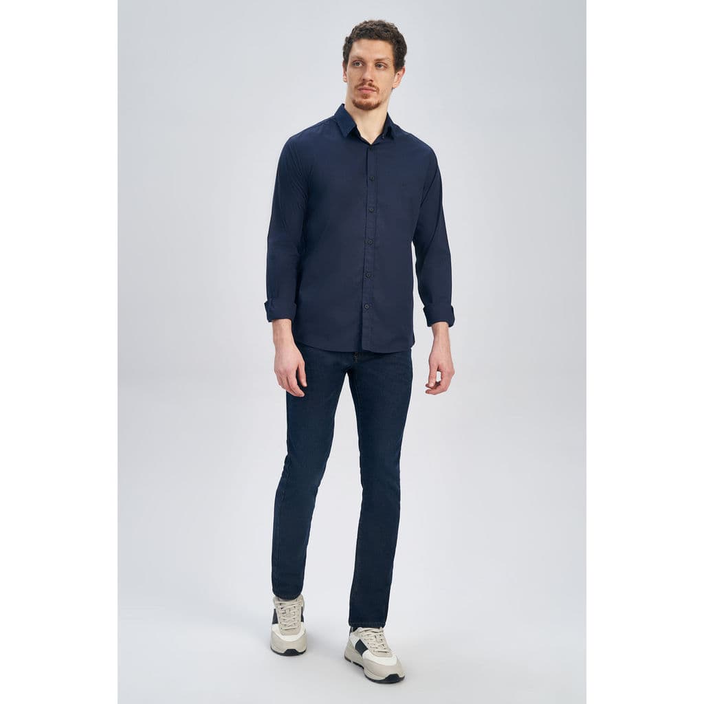 Camisa Básica Manga Longa Masculina Acostamento