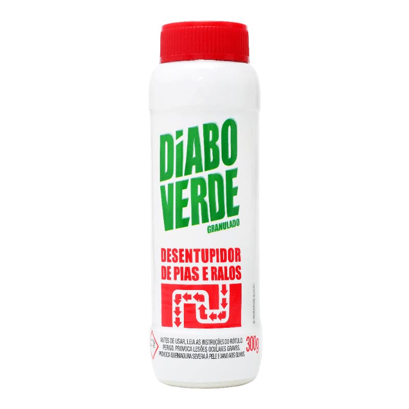 Desentupidor Diabo Verde Granulado 300g | Desentope Pia e Ralo Rápido | Ação Imediata Contra Gordura