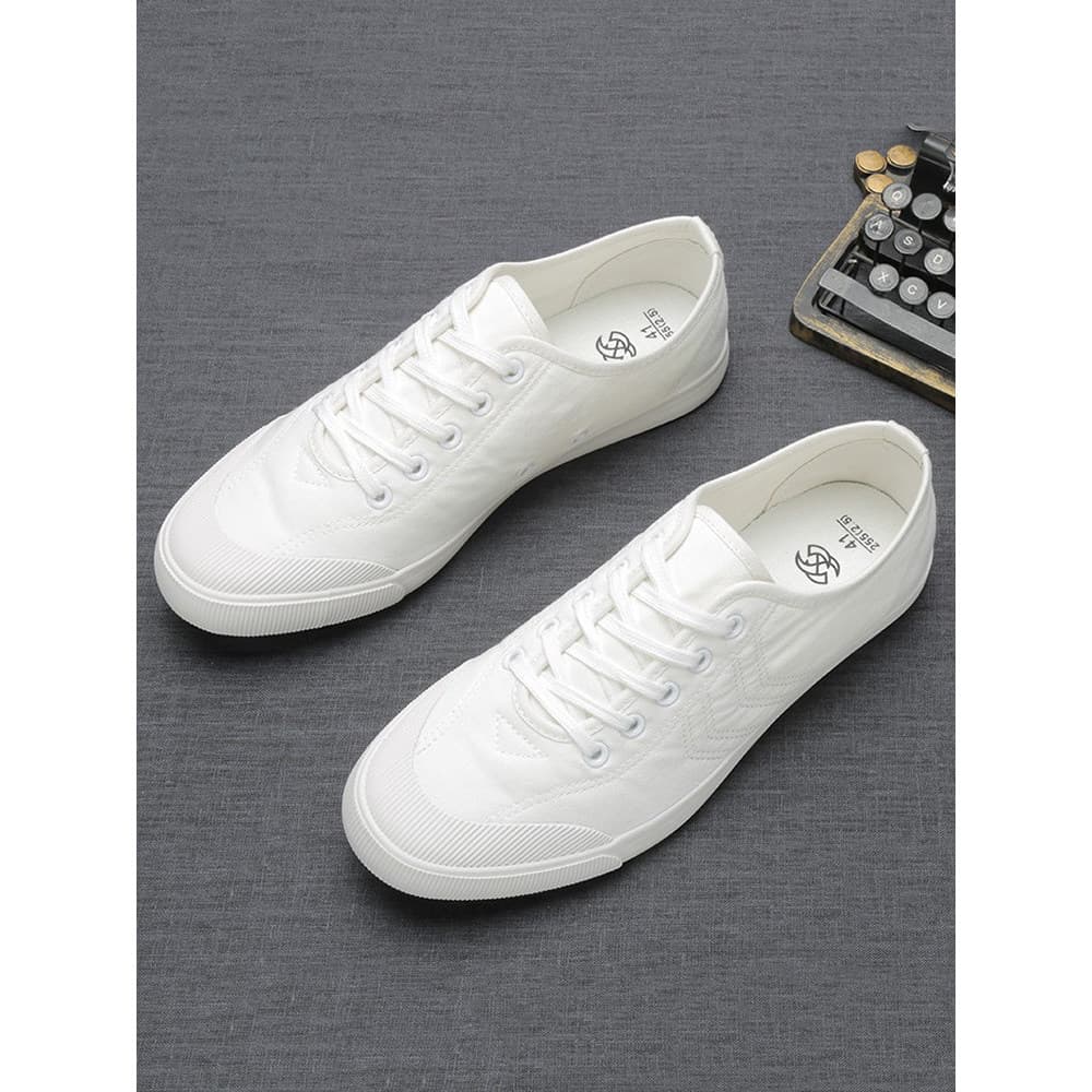 Sapatos de lona sapatos masculinos All-Match respirável único sapatos de cano baixo sola macia sapatos planos casuais ma
