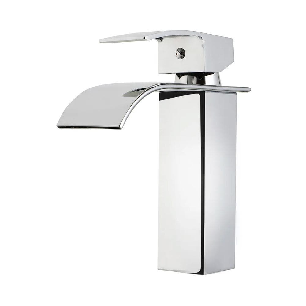 Torneira Para Banheiro Cascata Misturador Monocomando Baixa Paraná Pingoo - Prata