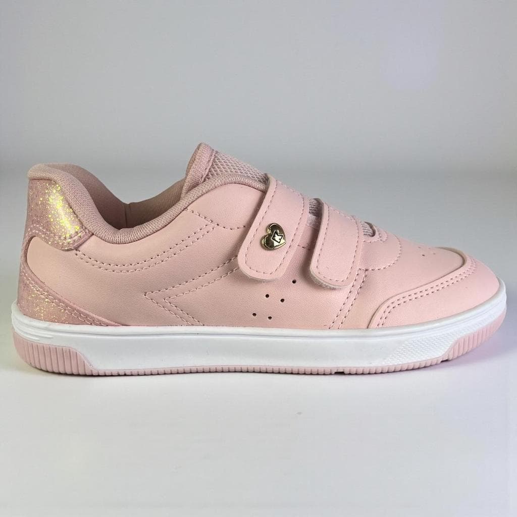Tênis Kidy Astral Menina Juvenil Original Fecho Duplo Rosa Respi-tec Conforto
