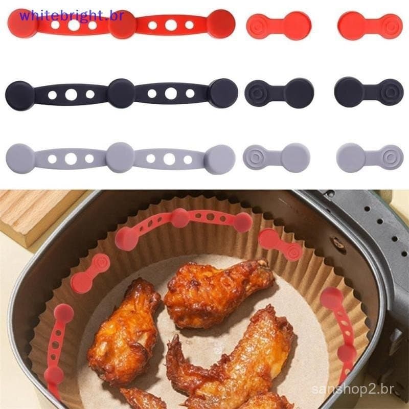 Ímãs De Fritadeira De Ar Para Papel Pergaminho Fivela Magnética De Silicone Acessórios Suporte De Forro Peças De Reposiç