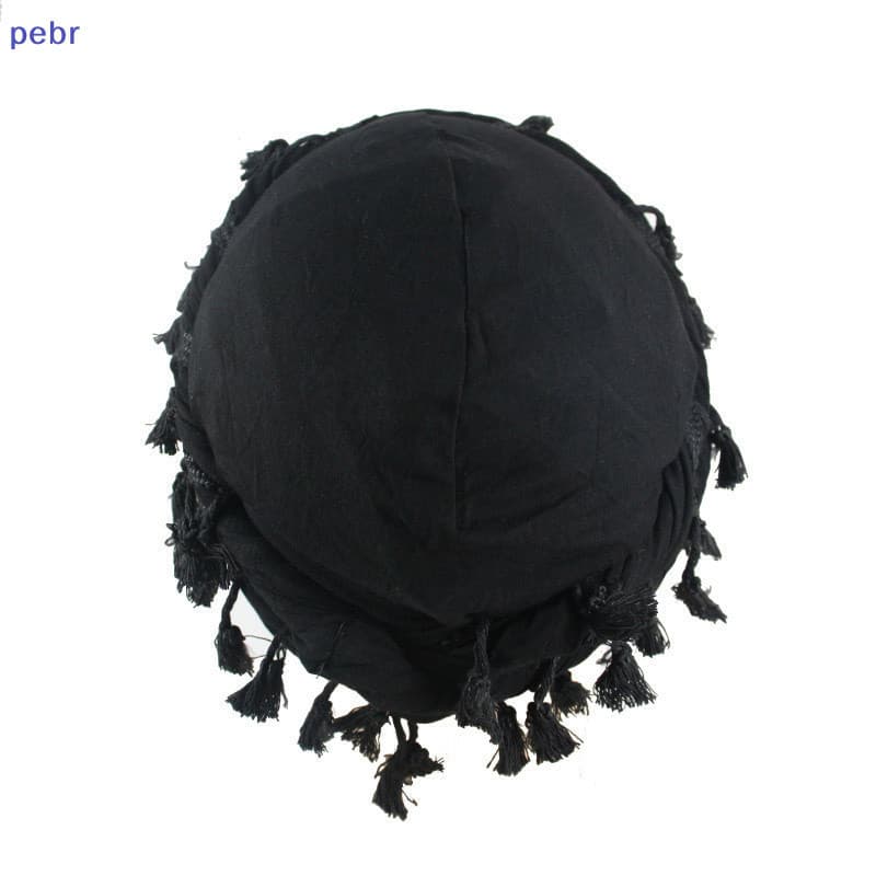 [Chapéu De Homem Burr Trim Torcido Cauda Franja Turbante De Algodão Sa Forro Cabeça Envoltório Gorro sel Lenço [feng]