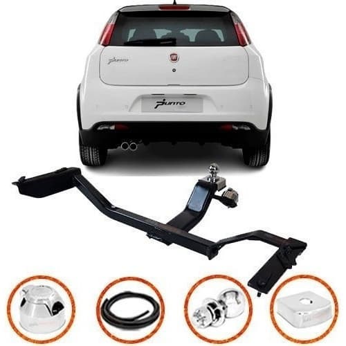 Reboque Engate Fiat Punto 2007 A 2017 Homologado Até 700kg
