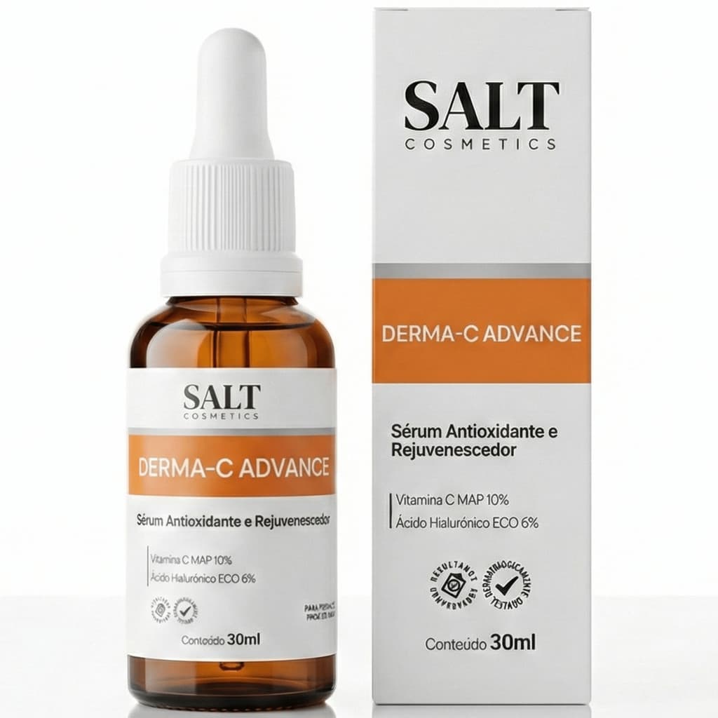 Sérum Facial Vitamina C MAP 10% + Ácido Hialurônico ECO 6% 30ml –  Dermatologicamente Testado – Salt