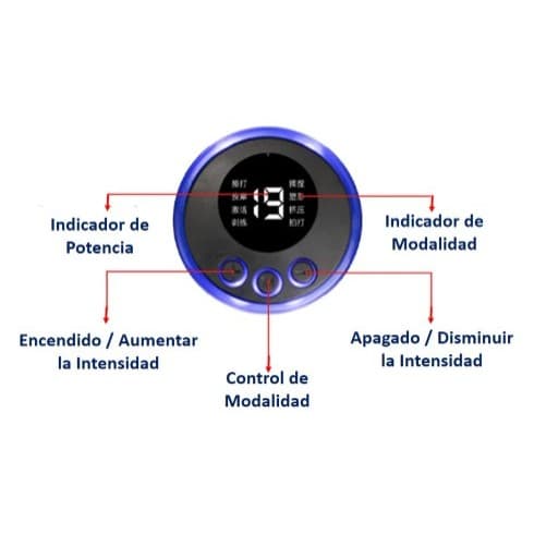 Mini Massageador Elétrico Portátil Recarregável Eletroterapia Pescoço e Perna - Bivolt