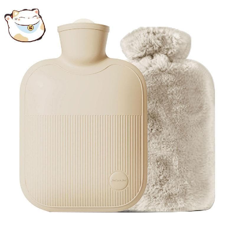 Bolsa Aquecedora De Mão Cheia De Água Com Compressa Quente E Fria De Dupla Utilização Espessada Feita De Imitação De Coe