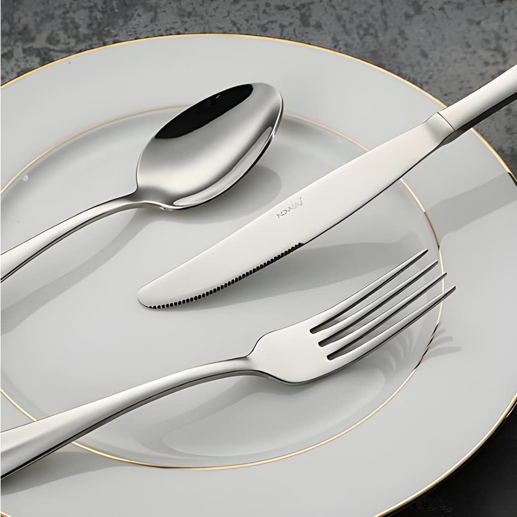 Jogo de Talheres 72 Peças para Cozinha Aço Inox Conjunto de Talheres Prime