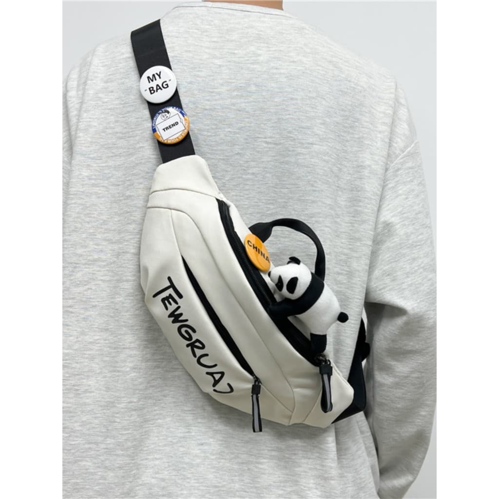 Bolsa mensageiro masculina estilo Street Wear na moda bolsa de peito mochila masculina bolsa de cintura esportiva bolsa