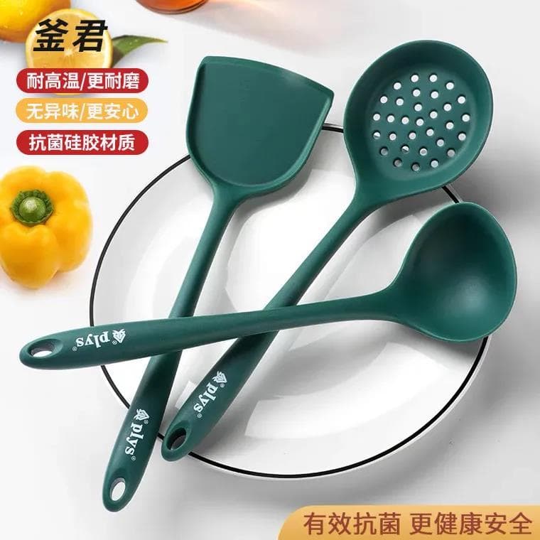 Panela antiaderente de qualidade alimentar, conjunto completo de Silicone dedicado, espátula, colher, resistente a altas