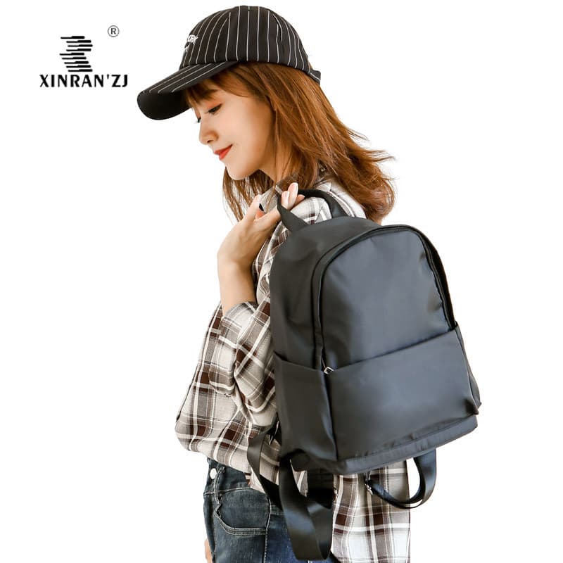 Mochila mochila mochila senhoras estudante moda na moda Casual náilon impermeável leve médio pequeno de tamanho médio fe
